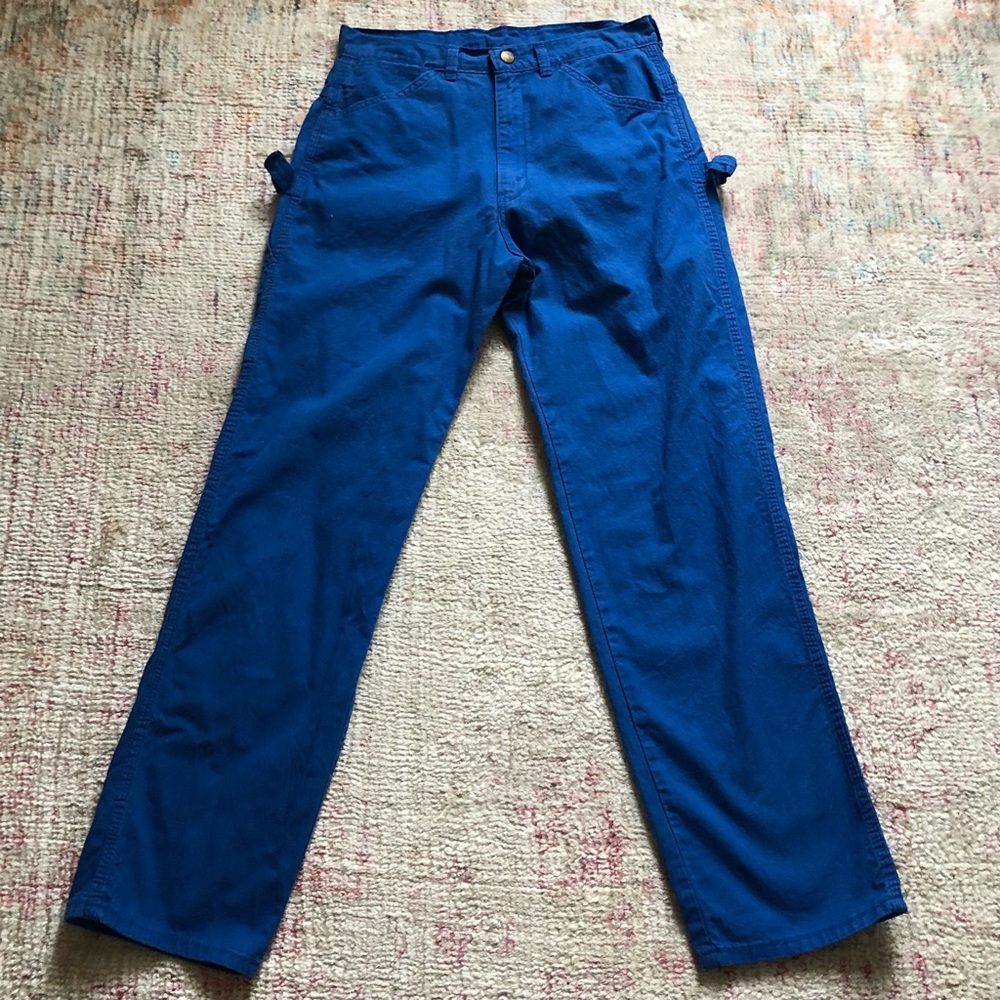 VINTAGE 80’s blue DEE CEE painters pants.